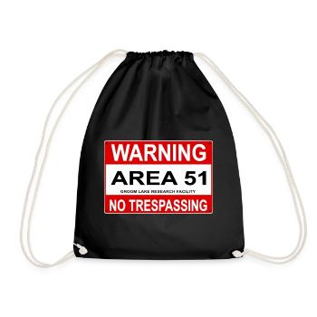 AREA 51 Shield - Drawstring Bag - black - Front