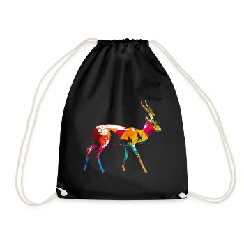 Graziöse Gazelle Steppenbewohner - Turnbeutel - Schwarz - Vorne