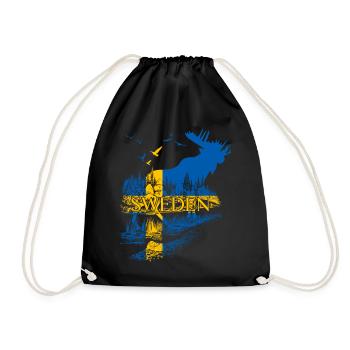 SUÈDE ORIGNAL DRAPEAU SUÉDOIS - Sac de sport léger - noir - Devant