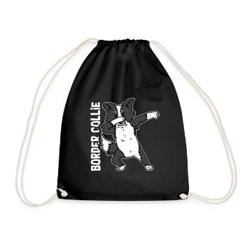 Pfiffiger Border Collie Schafhüter - Turnbeutel - Schwarz - Vorne