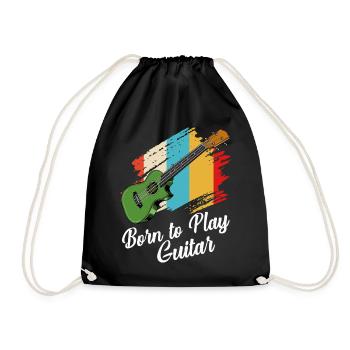 Né pour jouer de la guitare - Sac de sport léger - noir - Devant
