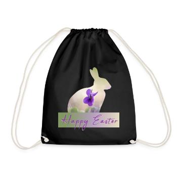 Happy Easter - Turnbeutel - Schwarz - Vorne