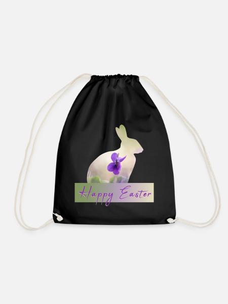 Happy Easter - Turnbeutel - Schwarz