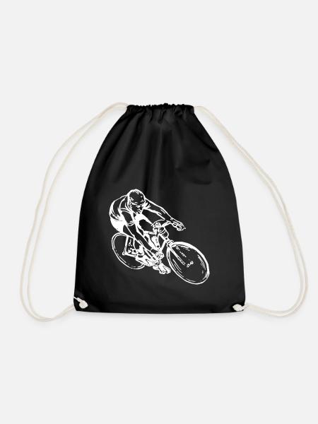 Fahrradfahren Fahrradfahrer Fahrrad - Turnbeutel - Schwarz