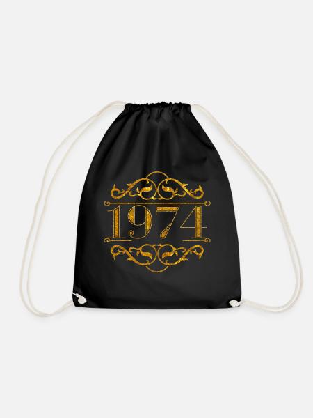 Goldene Deco 1974 Ornament - Turnbeutel - Schwarz