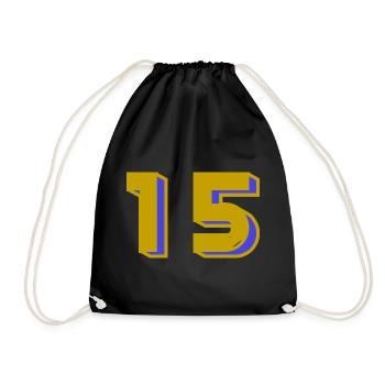 15. 15 YEARS. 15th ANNIVERSARY. 15 YEAR ANNIVERSARY. - Drawstring Bag - black - Front