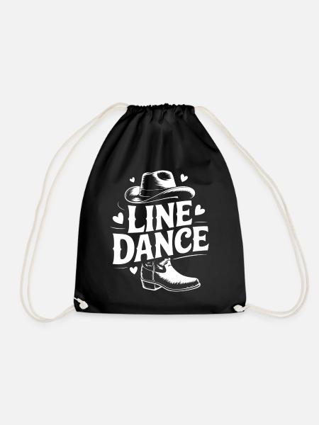 Line Dance mein Hobby - meine Passion - mein Ding - Turnbeutel - Schwarz
