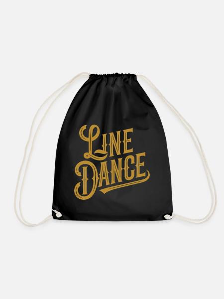 Line Dance mein Hobby - meine Passion - mein Ding - Turnbeutel - Schwarz