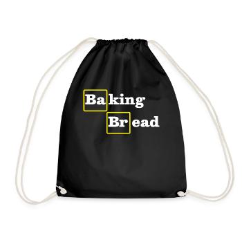 Brotbacken Lustig - Turnbeutel - Schwarz - Vorne