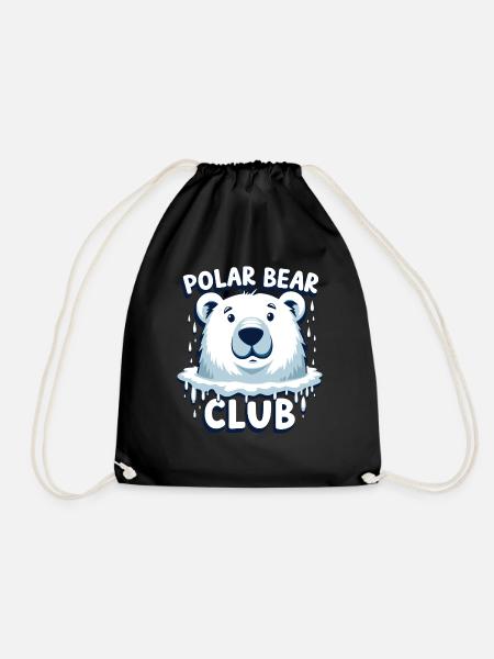 Eisbär Club Grafik - Turnbeutel - Schwarz
