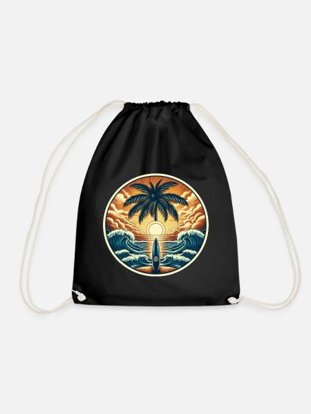 Surfer Logo - Turnbeutel - Schwarz