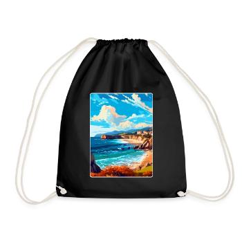Cantabrie Espagne Affiche de voyage vintage Souvenir WPA - Sac de sport léger - noir - Devant