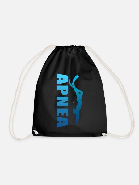 Freitaucher-Freitaucher-Geschenk-Tauchersport - Turnbeutel - Schwarz