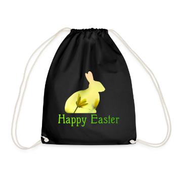 Happy Easter - Turnbeutel - Schwarz - Vorne