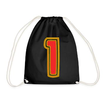 1. 1 AN. 1er ANNIVERSAIRE. ANNIVERSAIRE 1 AN - Sac de sport léger - noir - Devant
