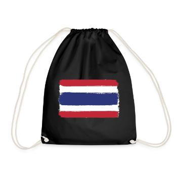 Drapeau de la Thaïlande look utilisé - Sac de sport léger - noir - Devant