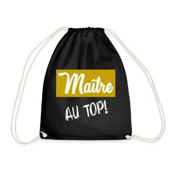 MASTER. MASTER. THANK YOU. THANK YOU MASTER - Drawstring Bag - black - Front