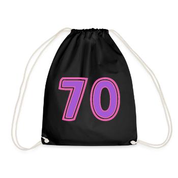 70. 70 ANS. 70e ANNIVERSAIRE. ANNIVERSAIRE 70 ANS. - Sac de sport léger - noir - Devant