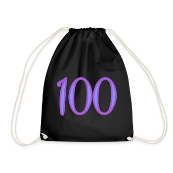 100 - Drawstring Bag - black - Front