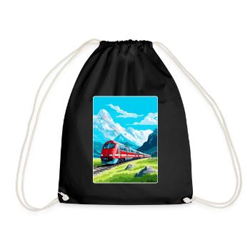 Glacier Express Schweiz Vintage Reiseplakat - Turnbeutel - Schwarz - Vorne