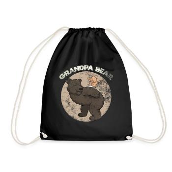 Grandpa Bear - Turnbeutel - Schwarz - Vorne