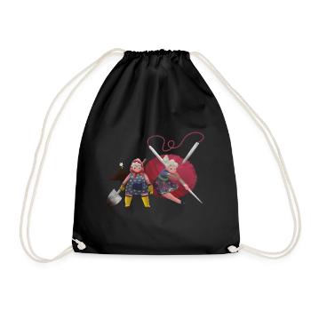 Aventures de grand-mère - Sac de sport léger - noir - Devant