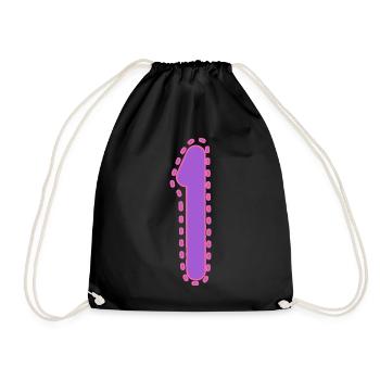 1. 1 AN. 1er ANNIVERSAIRE. ANNIVERSAIRE 1 AN - Sac de sport léger - noir - Devant