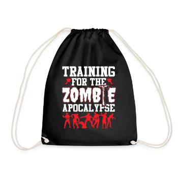 Training für Zombie Apocalypse - Turnbeutel - Schwarz - Vorne