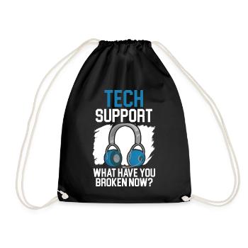 Wenn alles andere fehlschlägt Reboot Tech Support - Turnbeutel - Schwarz - Vorne