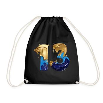 NR. 13 NUMMER 13 COOL 13. GEBURTSTAG - Turnbeutel - Schwarz - Vorne