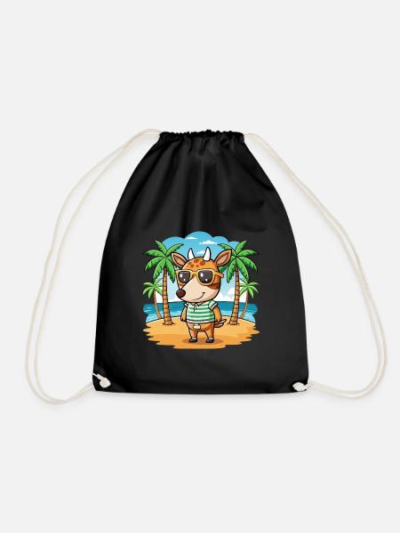 Okapi Lustige Cartoon Sommer Strand Sonnenbrille - Turnbeutel - Schwarz
