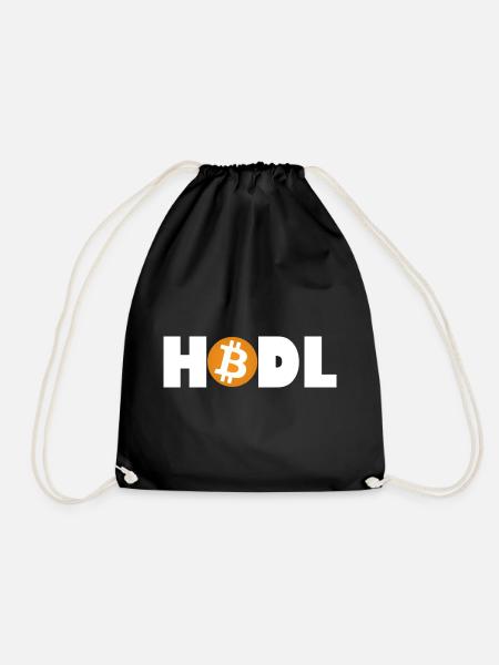 Bitcoin HODL Mode: Enabled - Drawstring Bag - black