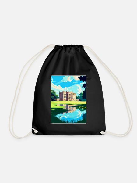 Attingham Park Shropshire Reiseposter Souvenir - Turnbeutel - Schwarz