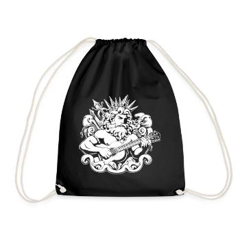 Neptune with guitar - Drawstring Bag - black - Front