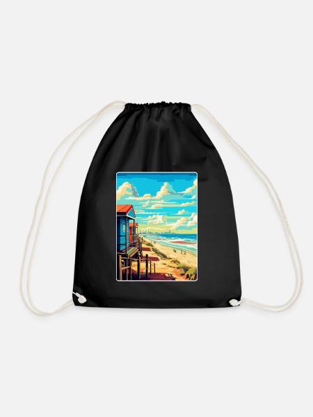 Zandvoort Niederlande Vintage Reiseplakat WPA - Turnbeutel - Schwarz