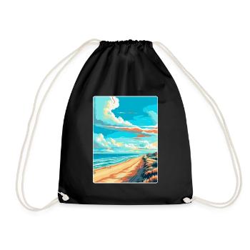 Zandvoort Pays-Bas Affiche de voyage vintage WPA - Sac de sport léger - noir - Devant