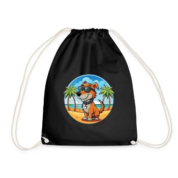 Polnische Jagdhund Hund Rasse Cartoon Sonnenbrille - Turnbeutel - Schwarz - Vorne