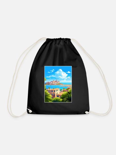 Palma De Mallorca Spanien Vintage Reiseposter WPA - Turnbeutel - Schwarz