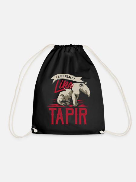 Geheimnisvoller Tapir Regenwald - Turnbeutel - Schwarz