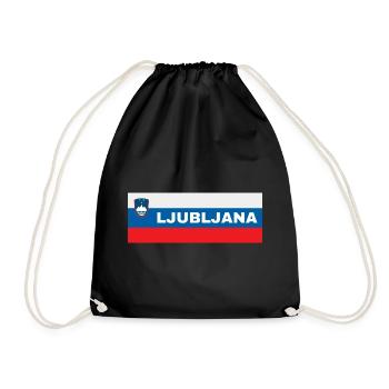 Ljubljana City dans le drapeau slovène - Sac de sport léger - noir - Devant