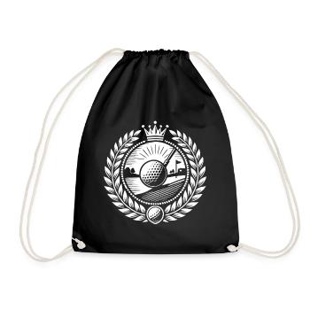 Golf Sport Logo - Drawstring Bag - black - Front