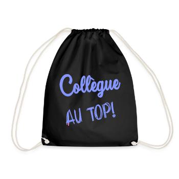 COLLEAGUE. START. RETIREMENT. EMPLOYMENT. HUMOR - Drawstring Bag - black - Front