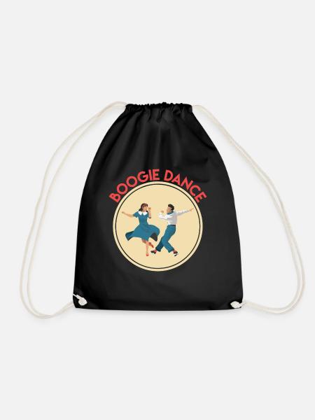 Boogie Woogie Dancer Dancing Paartanz Vintage - Turnbeutel - Schwarz