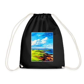 Île de Muck Écosse Royaume-Uni Affiche de voyage souvenir - Sac de sport léger - noir - Devant