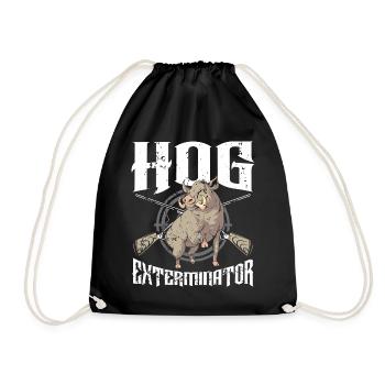 Hog Exterminator Wildschwein Wildschwein Jäger Hog - Turnbeutel - Schwarz - Vorne