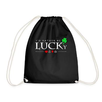 poker - Drawstring Bag - black - Front