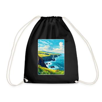 Dingle Halbinsel Irland Vereinigtes Königreich Vintage Reiseposter - Turnbeutel - Schwarz - Vorne