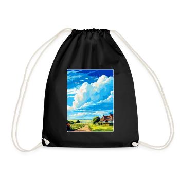 New Romney England Uk Vintage Travel Poster WPA - Drawstring Bag - black - Front