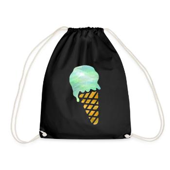 Eiscreme - Turnbeutel - Schwarz - Vorne