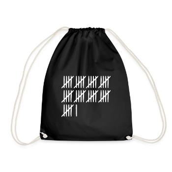 46 birthday tally sheet 46 years old - Drawstring Bag - black - Front